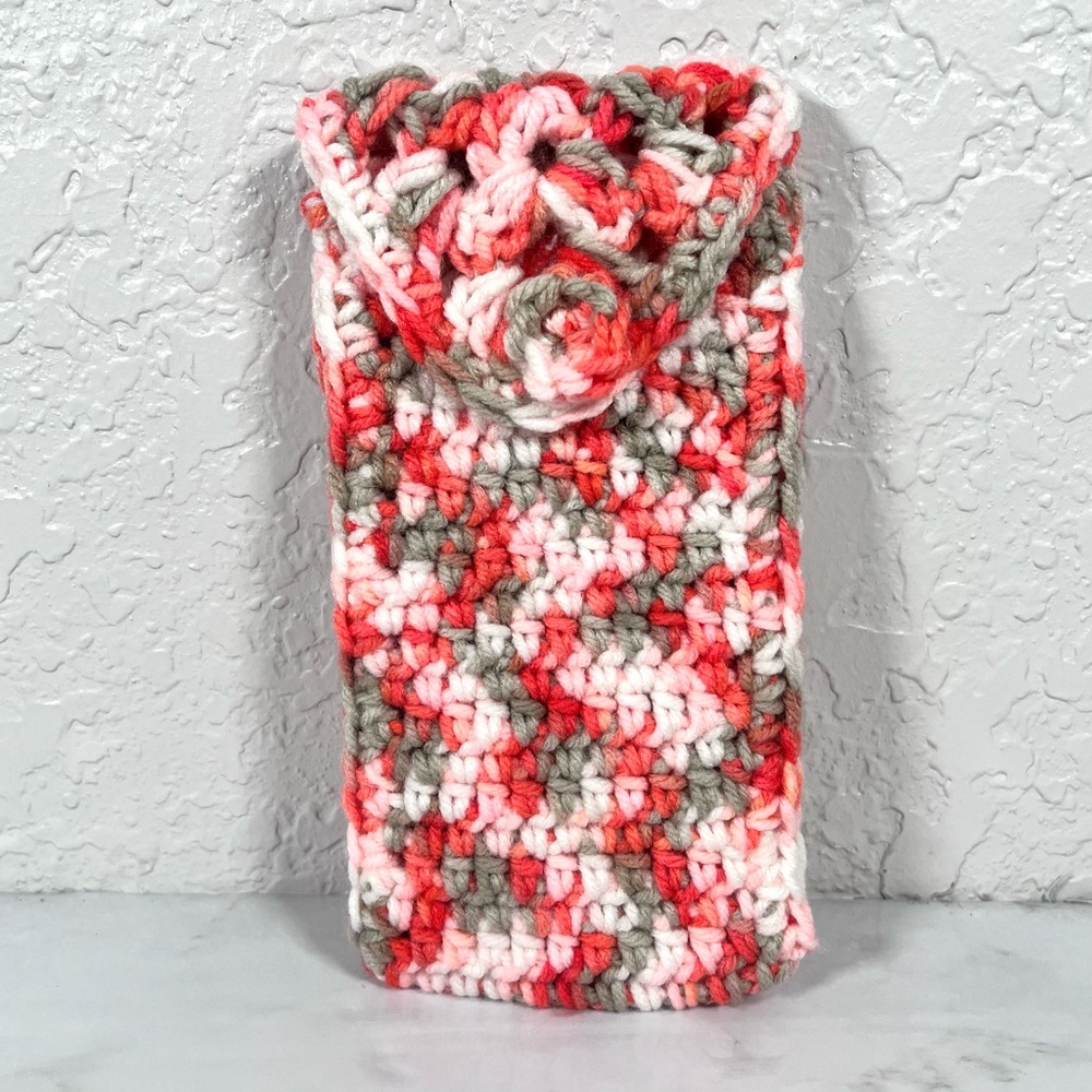 Pink Crochet Glasses Case